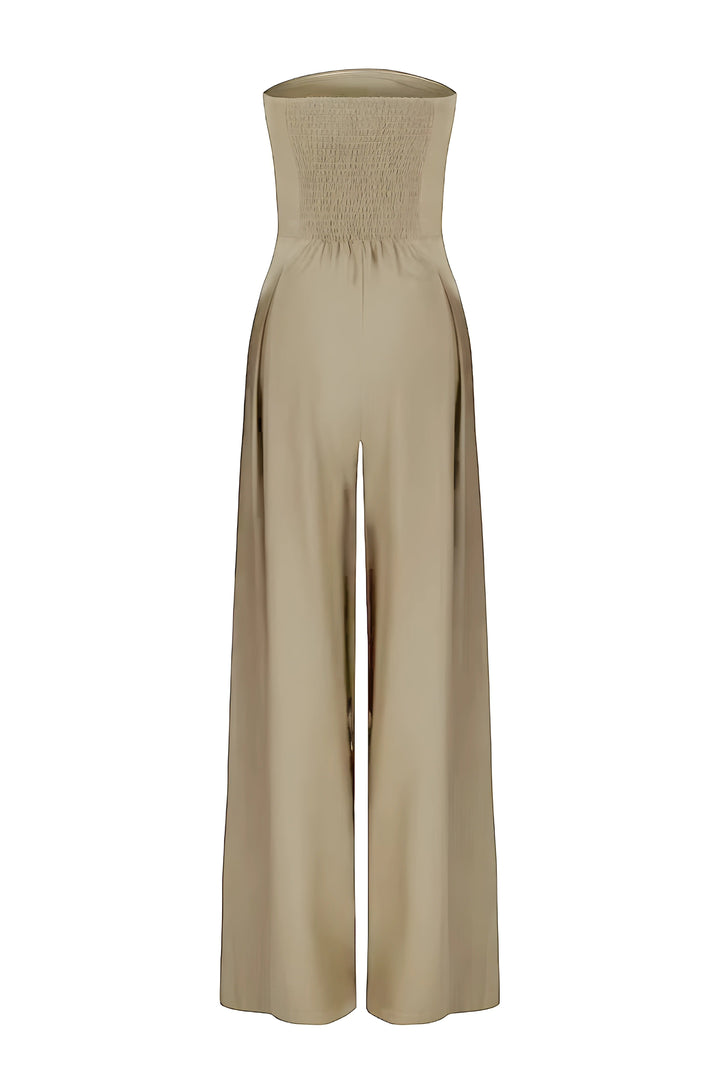 Elegant Strapless Jumpsuit with Corset Look