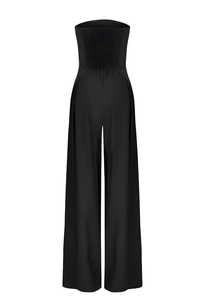 Elegant Strapless Jumpsuit with Corset Look