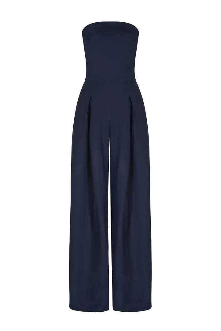 Elegant Strapless Jumpsuit with Corset Look