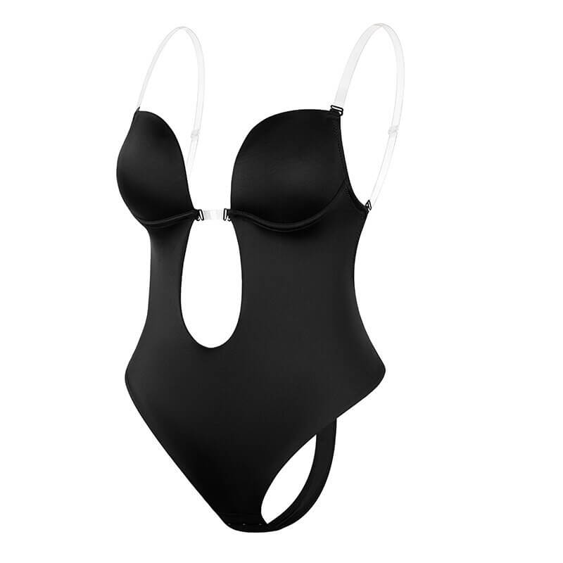 Seamless Backless Body Shaper - Deep-V Plunge Bodysuit