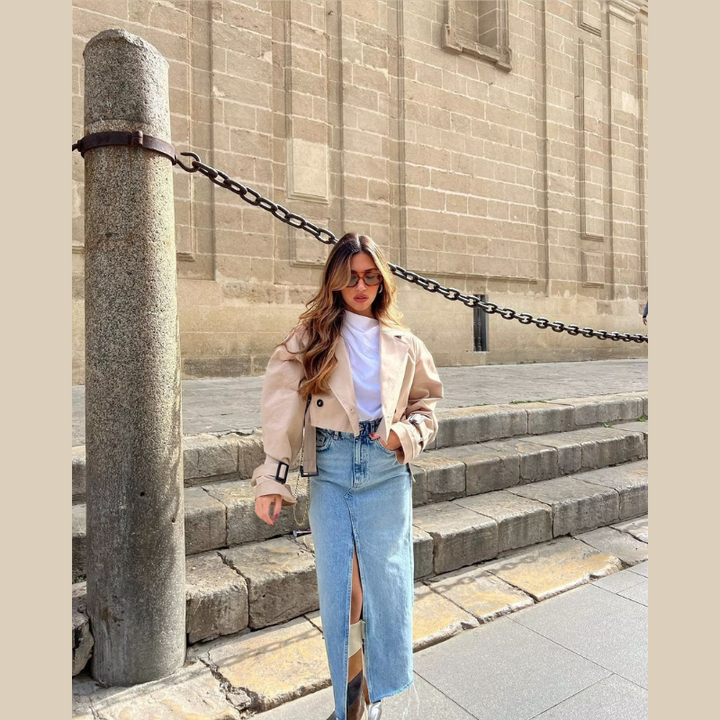 Stylish Short Trench Coat