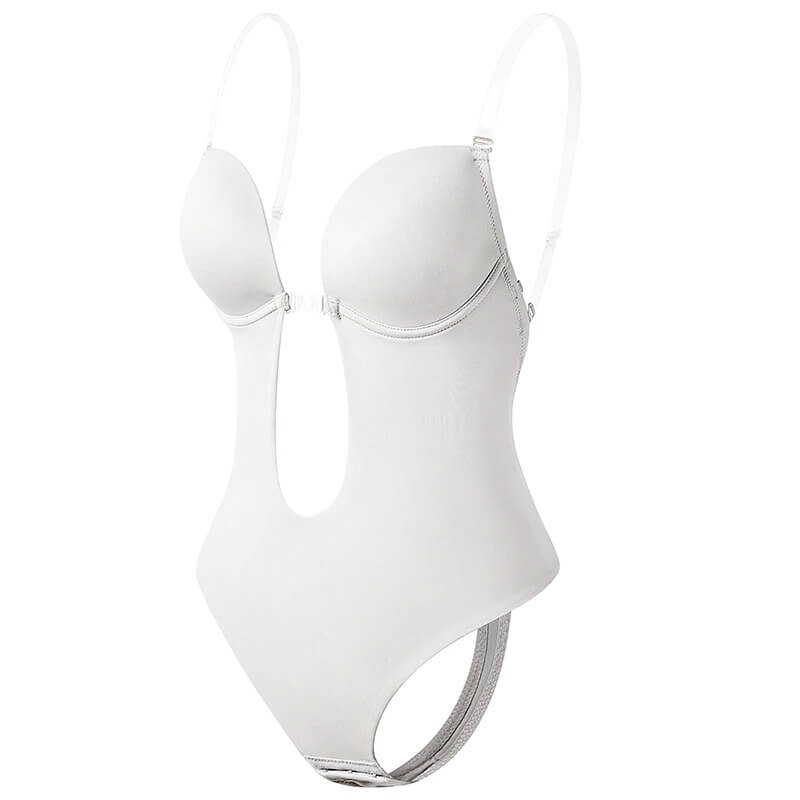 Seamless Backless Body Shaper - Deep-V Plunge Bodysuit