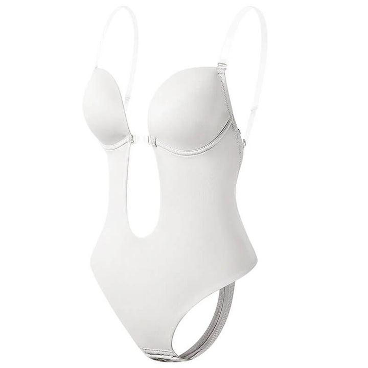 Seamless Backless Body Shaper - Deep-V Plunge Bodysuit