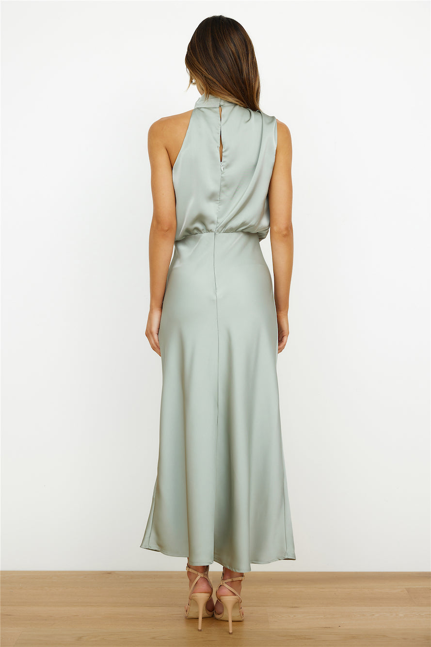 A-Line Midi Dress - Square Neckline Short Sleeve