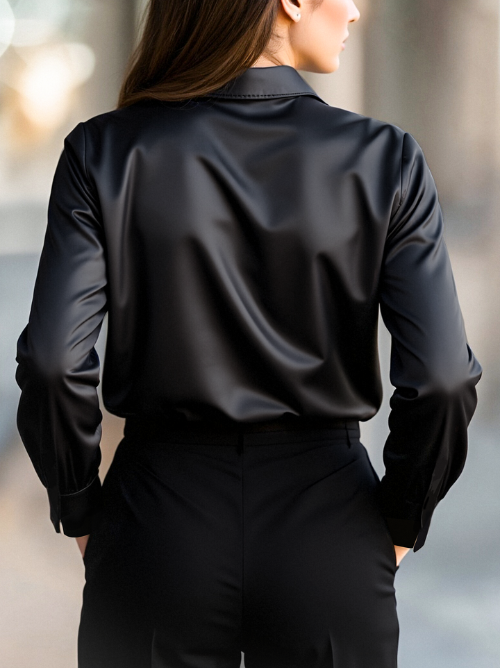 Long Sleeves Slim Fit Blouse Work Everyday Blouse