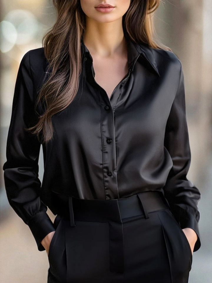 Long Sleeves Slim Fit Blouse Work Everyday Blouse