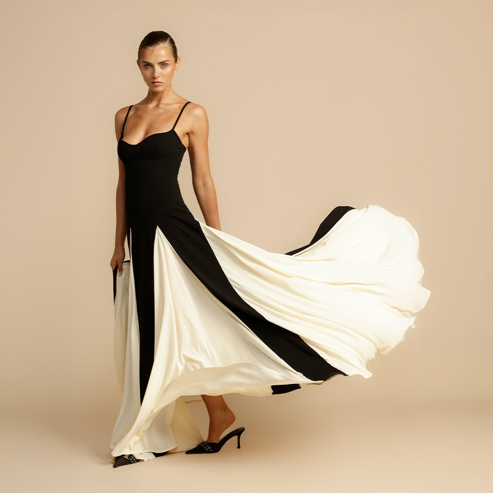 Elegant Maxi Dress with Spaghetti Straps