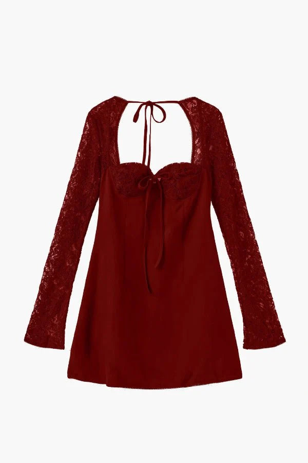 Lace Trim Tunic Evening Set