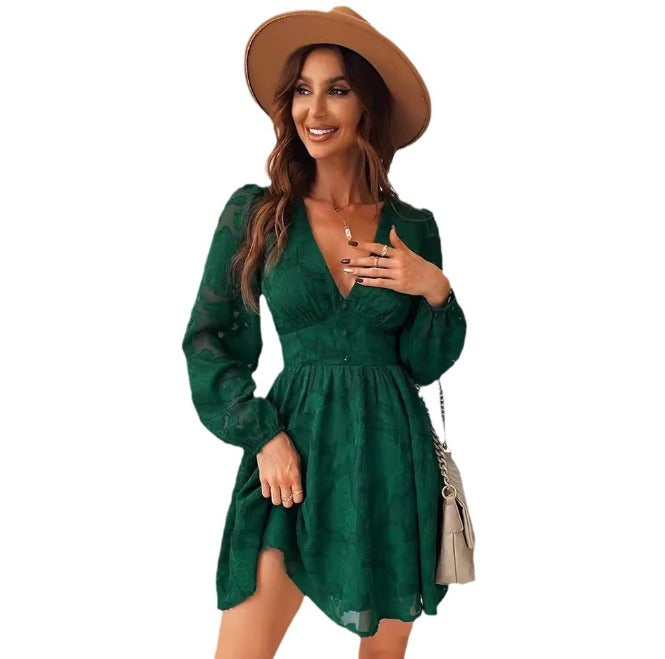 Short Sleeve Silky Style Dress - Relaxed Fit Midi Gown