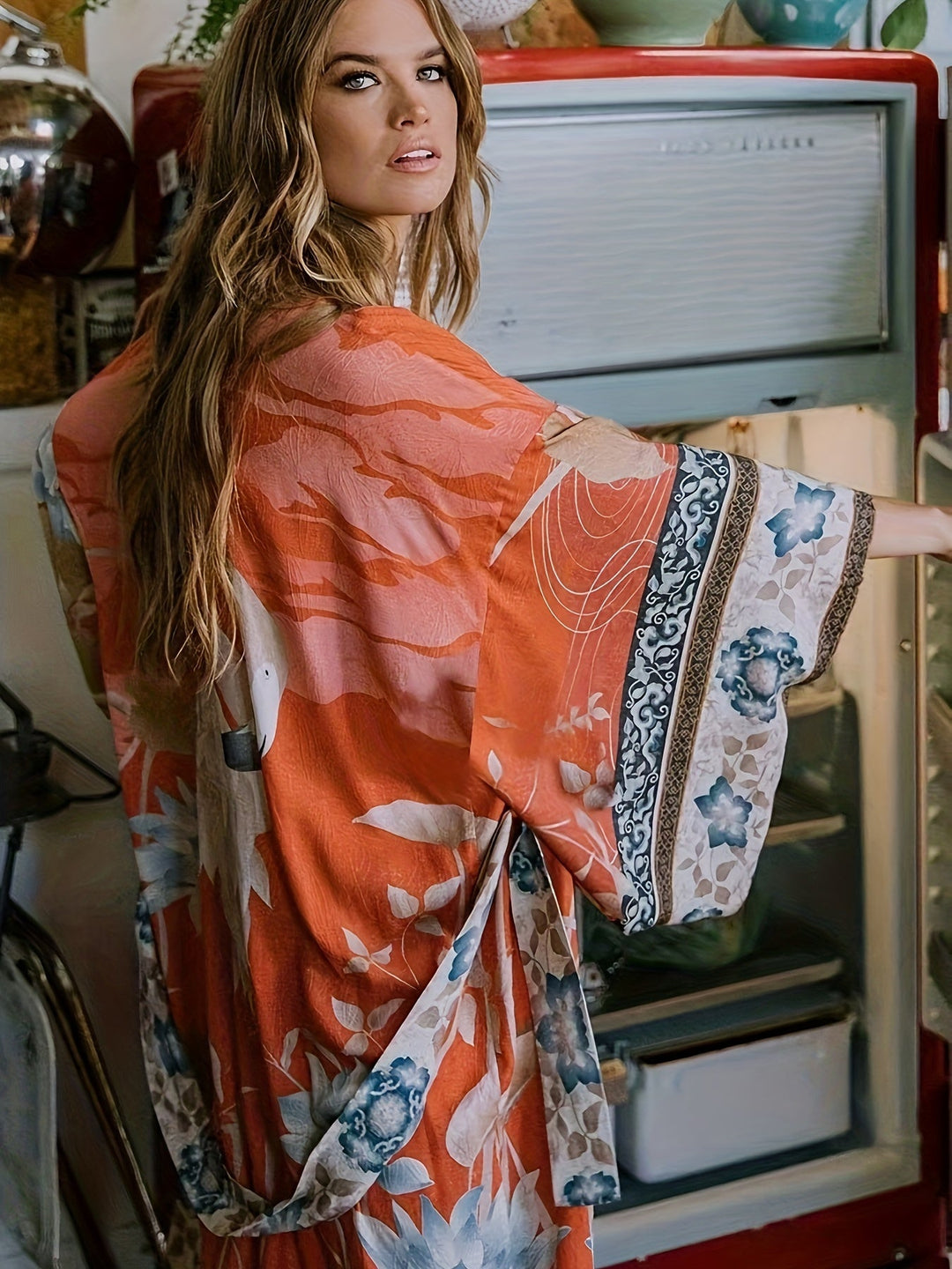 Maxi Dress for Women with Floral Print
