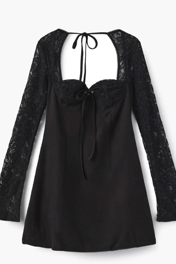 Lace Trim Tunic Evening Set
