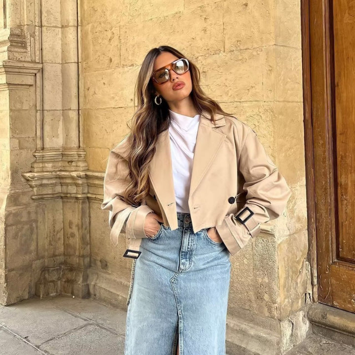 Stylish Short Trench Coat