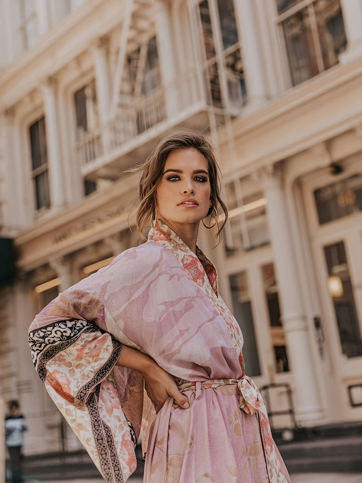 Maxi Dress for Women with Floral Print