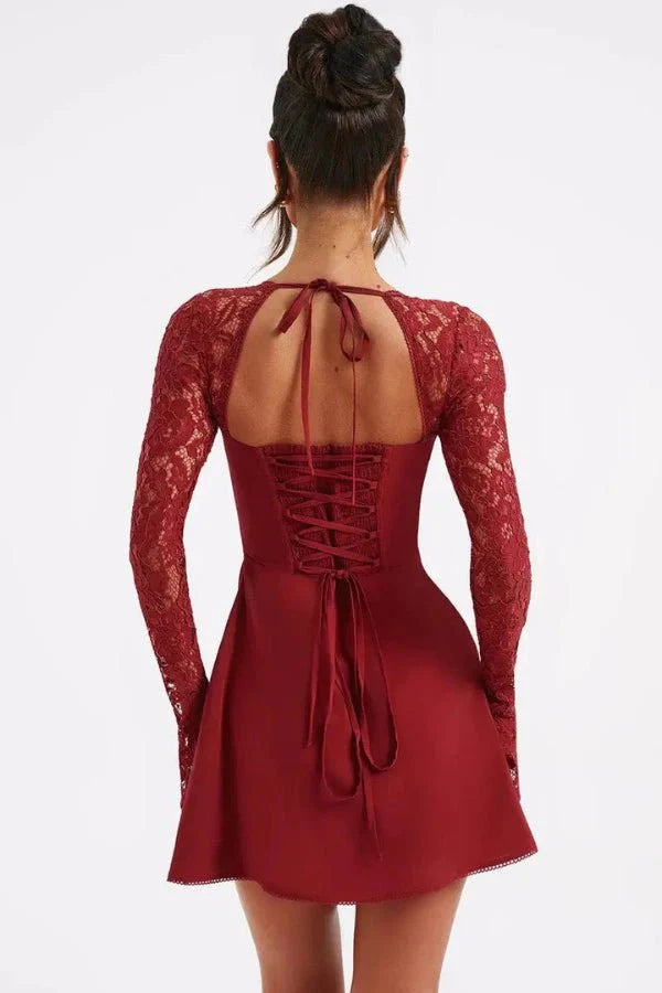 Lace Trim Tunic Evening Set