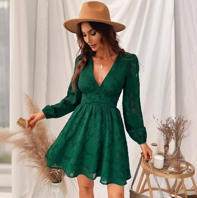 Short Sleeve Silky Style Dress - Relaxed Fit Midi Gown