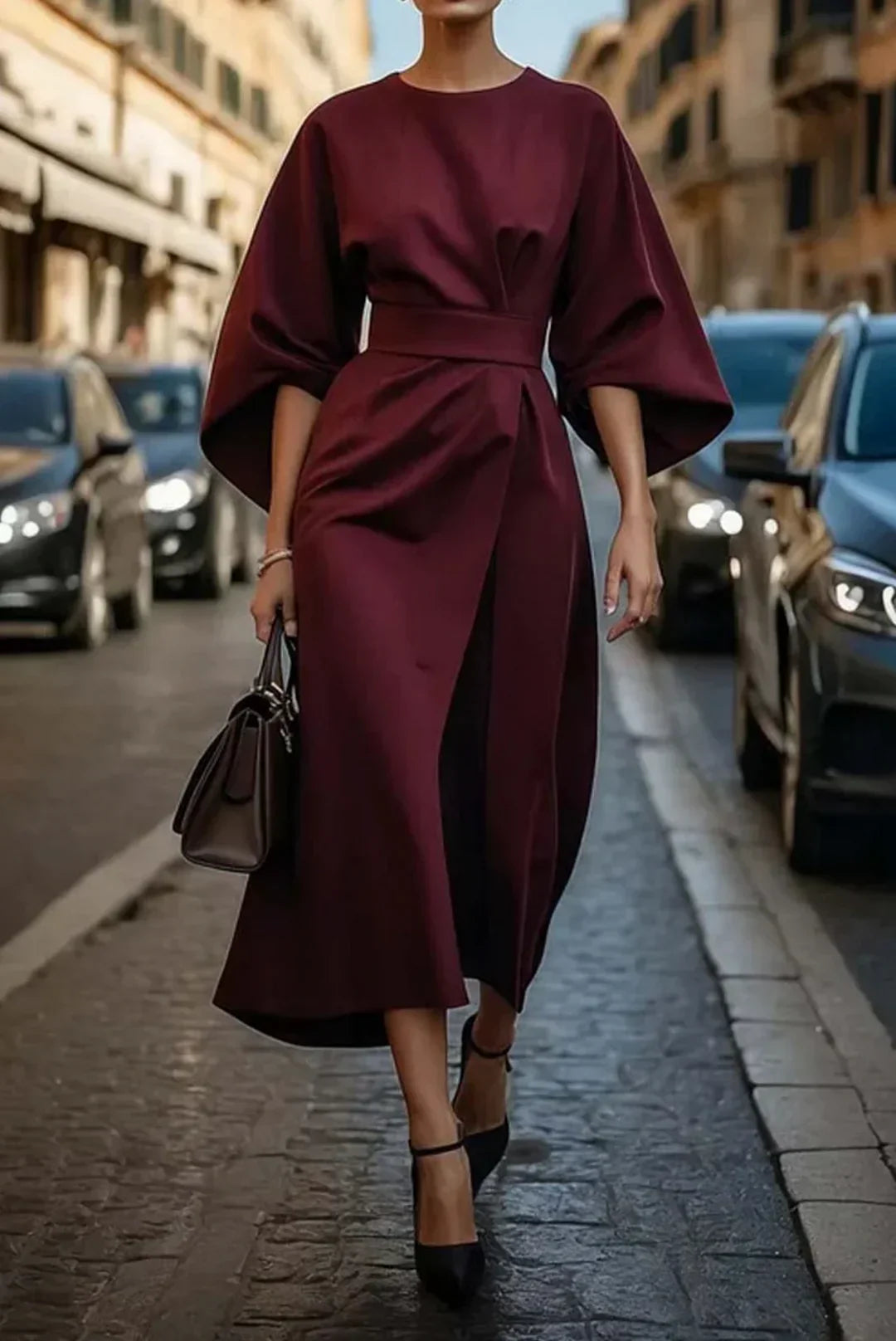 Women’s Belted Maxi Dress