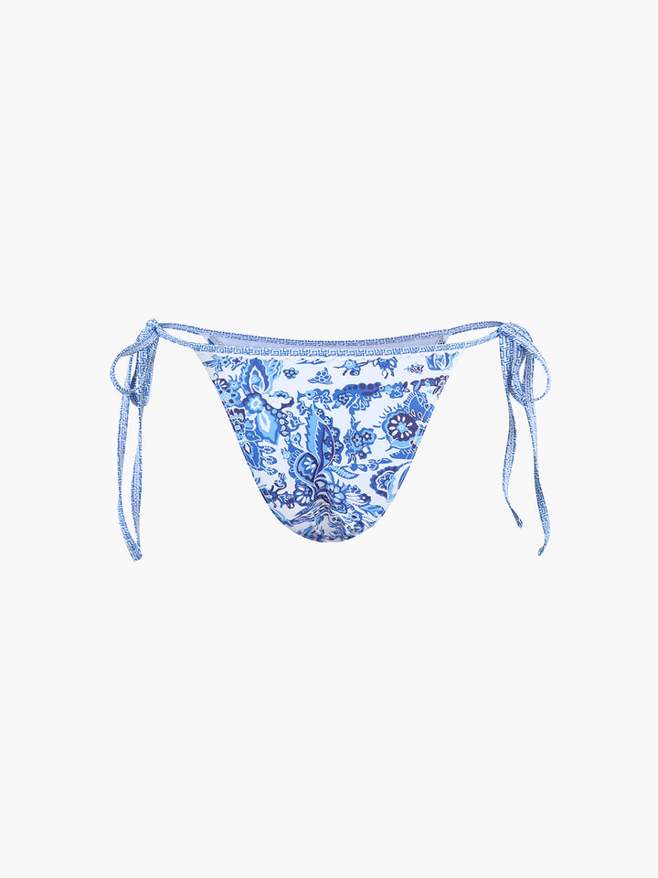 Halter Bikini Set – Stylish with Blue Print