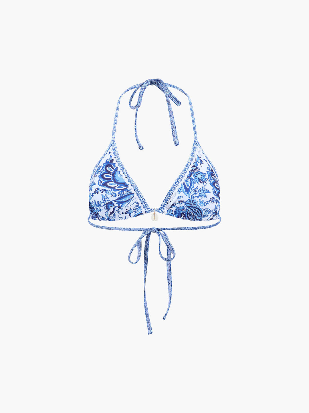 Halter Bikini Set – Stylish with Blue Print