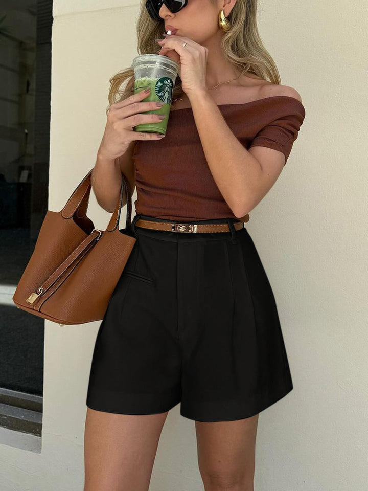 High-Waisted Shorts for Women - Regular Fit Summer Trousers