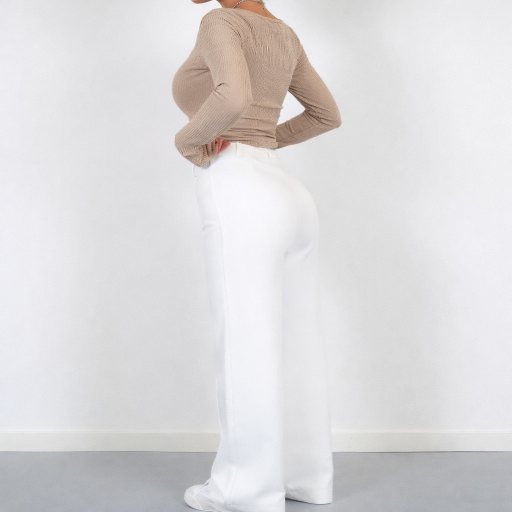 High-Waist Trousers with Straight Legs