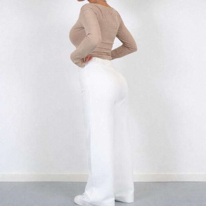 High-Waist Trousers with Straight Legs