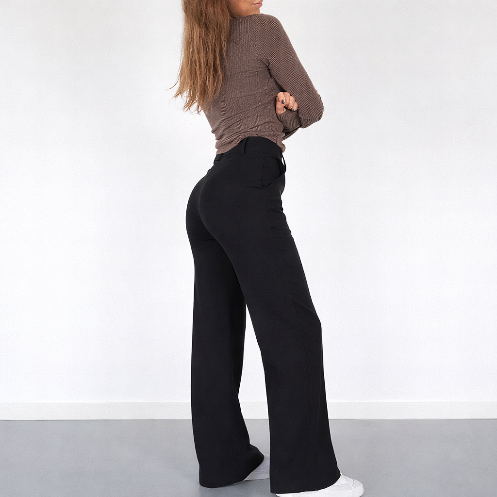 High-Waist Trousers with Straight Legs