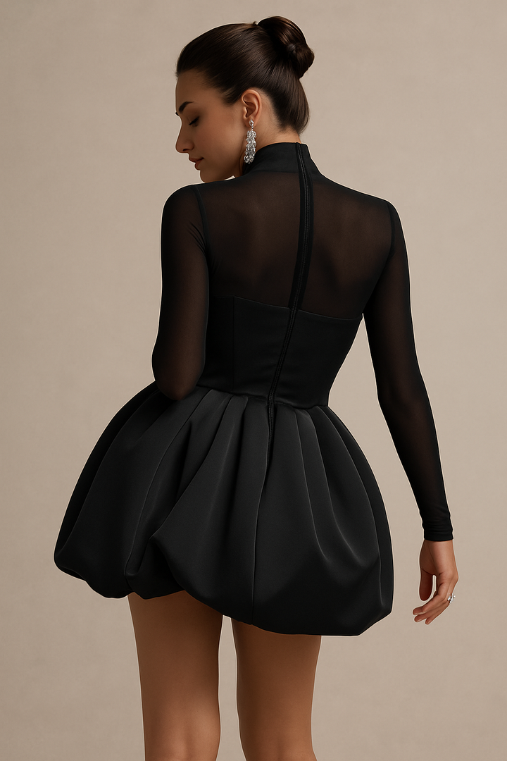 Mini Dress with Puff Skirt - Glamorous with Feminine Flair
