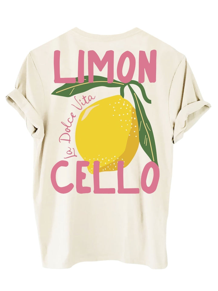 Trendy Summer Shirt for Women with Lemon Print