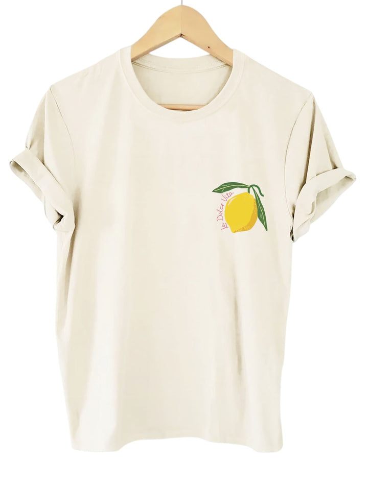 Trendy Summer Shirt for Women with Lemon Print