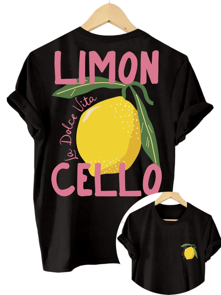 Trendy Summer Shirt for Women with Lemon Print