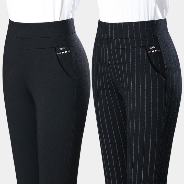 High-Waisted Stretch Trousers