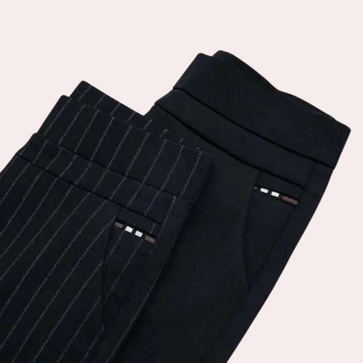 High-Waisted Stretch Trousers