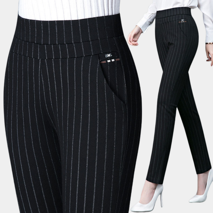 High-Waisted Stretch Trousers