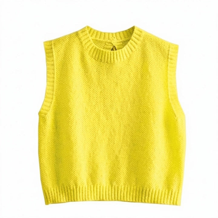 Knitted Summer Top with Open Back for Women