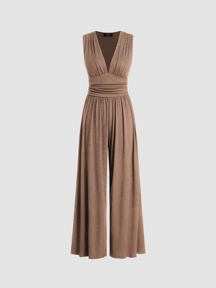 Sleeveless Tailored Jumpsuit Casual Summer Jumpsuit