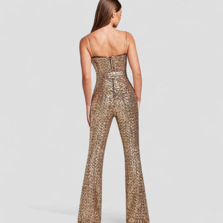 Sequin Flared Jumpsuit