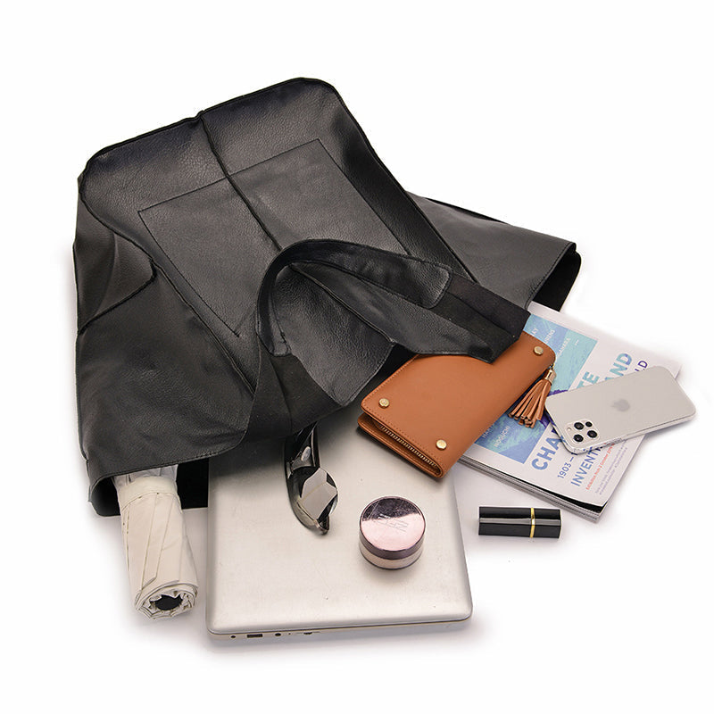 Oversized Leather Vintage Shoulder Bag