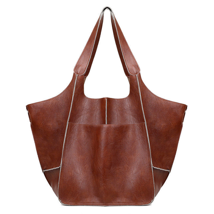 Oversized Leather Vintage Shoulder Bag
