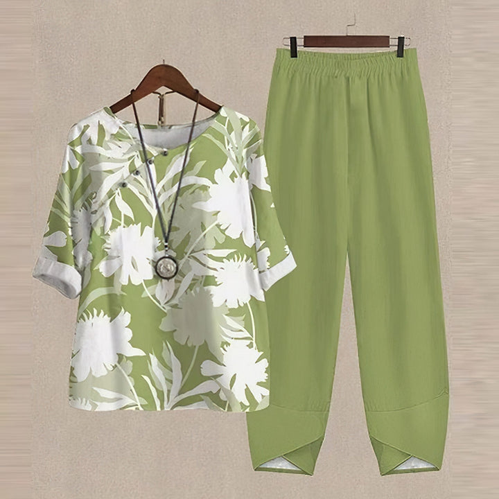 Button-Down & Palazzo Pant Set Summer Women's Set