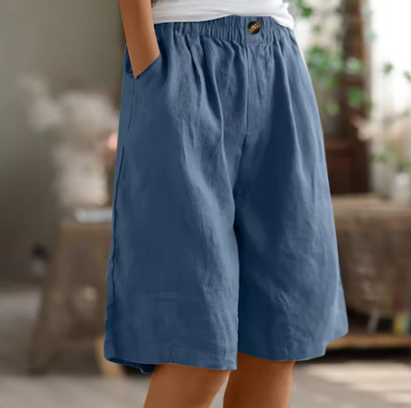 Wide Leg Bermuda Shorts with Pockets Women's Shorts