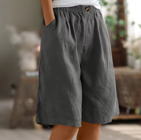 Wide Leg Bermuda Shorts with Pockets Women's Shorts
