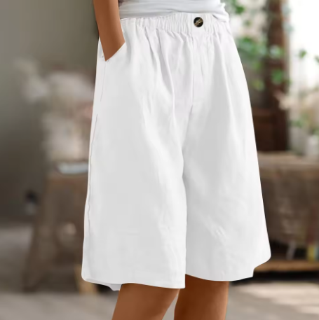 Wide Leg Bermuda Shorts with Pockets Women's Shorts