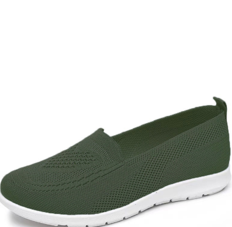 Women's Breathable Knit Slip-On Walking Shoes