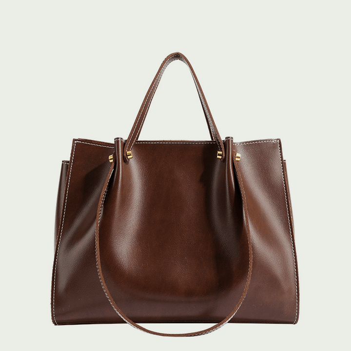 Spacious Shoulder Bag Vegan Leather - Handmade, Elegant and Functional