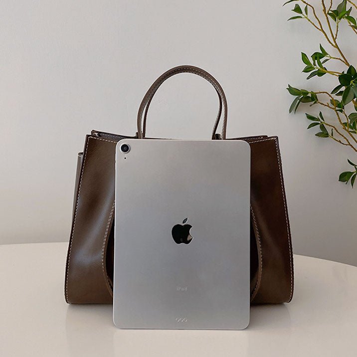 Spacious Shoulder Bag Vegan Leather - Handmade, Elegant and Functional
