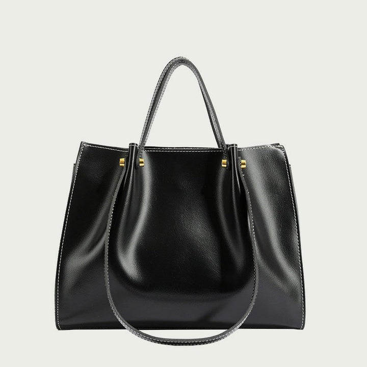 Spacious Shoulder Bag Vegan Leather - Handmade, Elegant and Functional