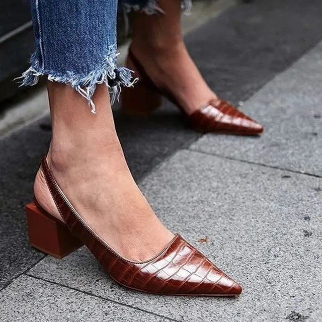Women’s Elegant Spring Block Heel Pumps
