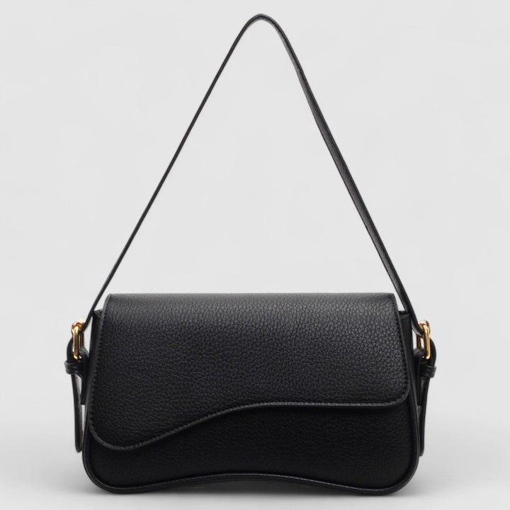 Elegant Wavy Handbag Made from Premium Vegan Leather