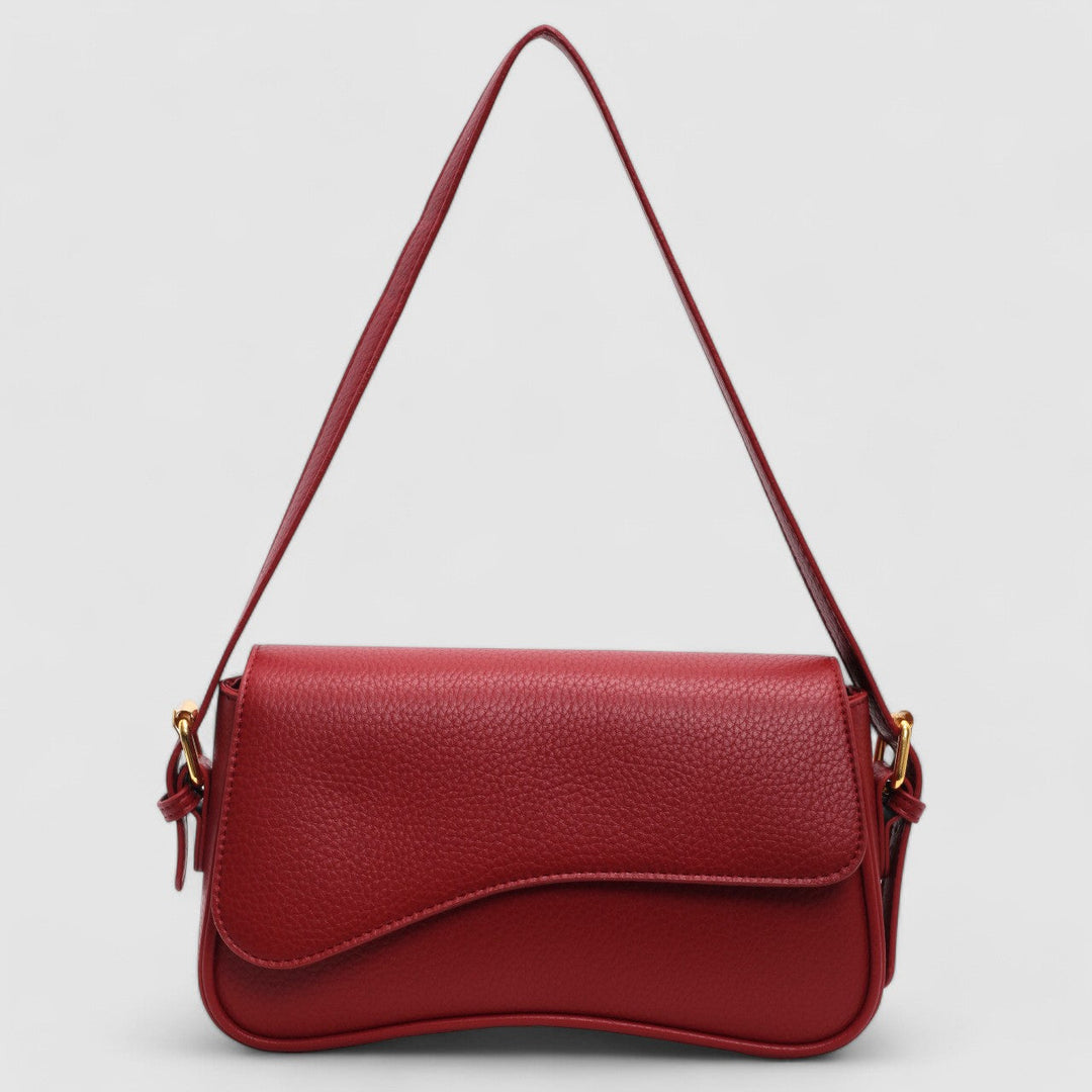 Elegant Wavy Handbag Made from Premium Vegan Leather