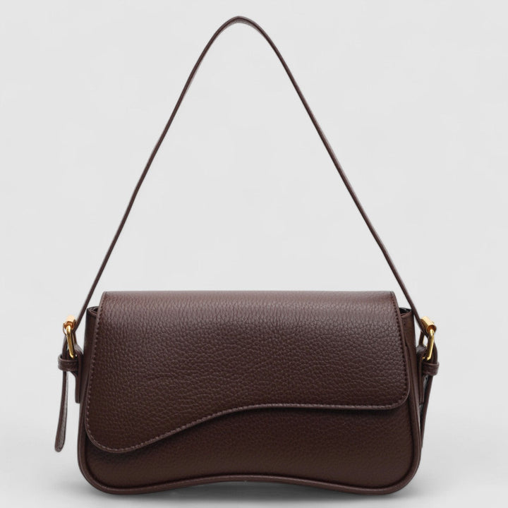 Elegant Wavy Handbag Made from Premium Vegan Leather